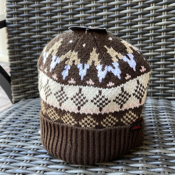 Vans VANS Jucti Brown Ornament Beanie Skateboarding Hat Women Men - Picture 3 of 16